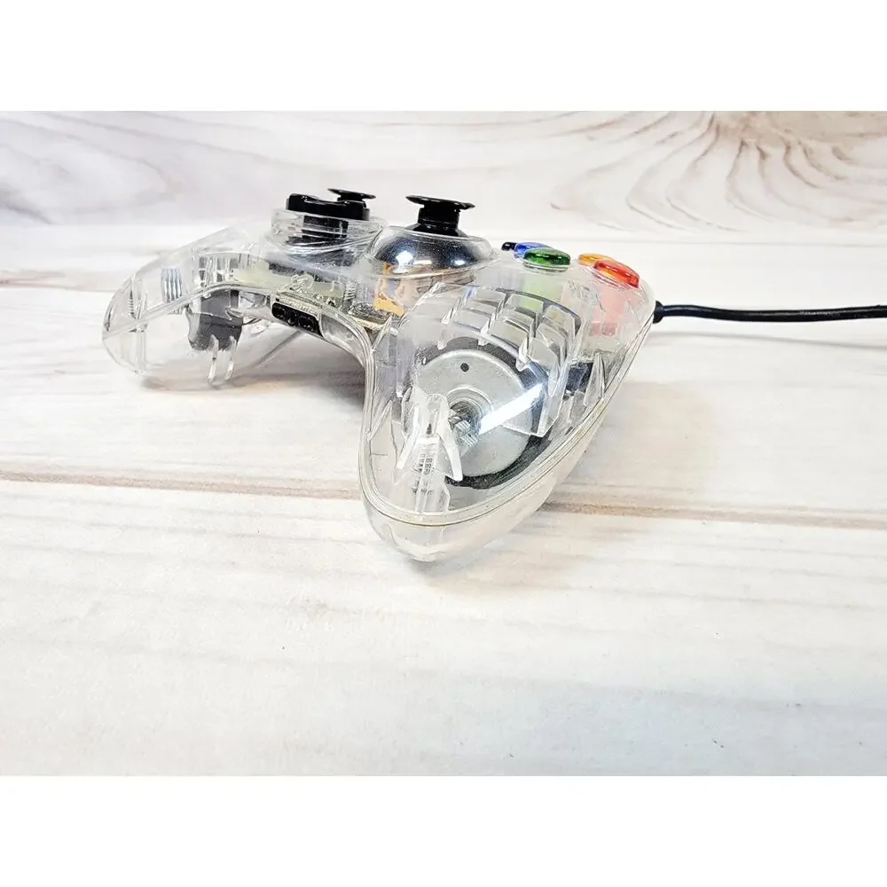 Xbox 360 Clear PDP Afterglow Wired Controller Model PL-3702 Breakaway